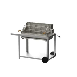Barbecue + Chariot Exclusive Irissarry 78*32 Inox - LE MARQUIER