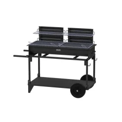 Barbecue XL Double Foyer sur Chariot - LE MARQUIER