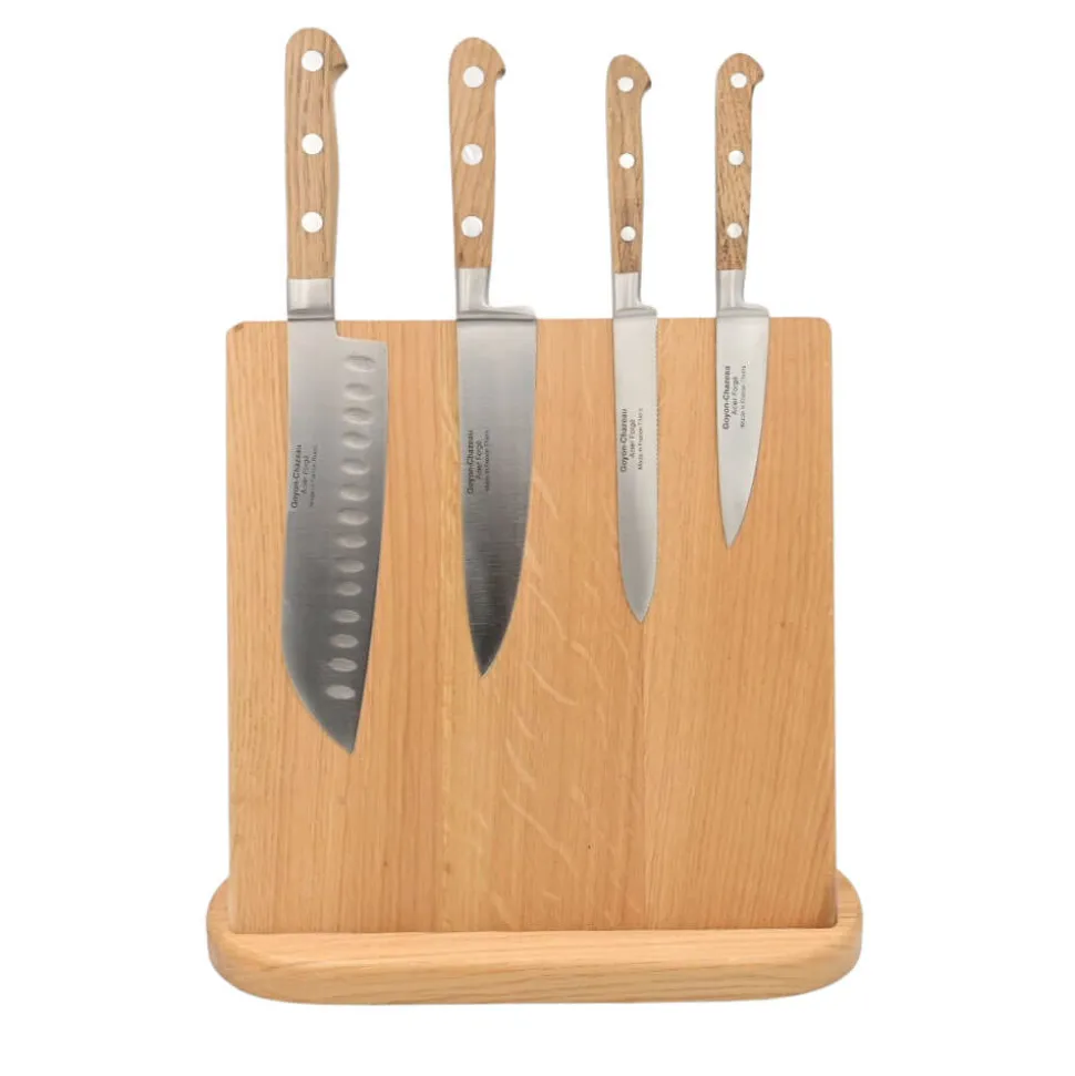 Bloc Magnétique pour Couteaux Chêne massif