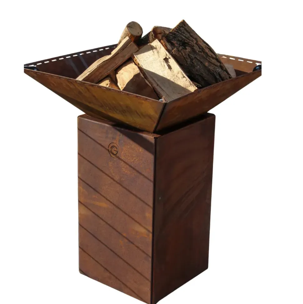 Bol à feu Cévenol Carré Acier CORTEN - GRILL CHIC