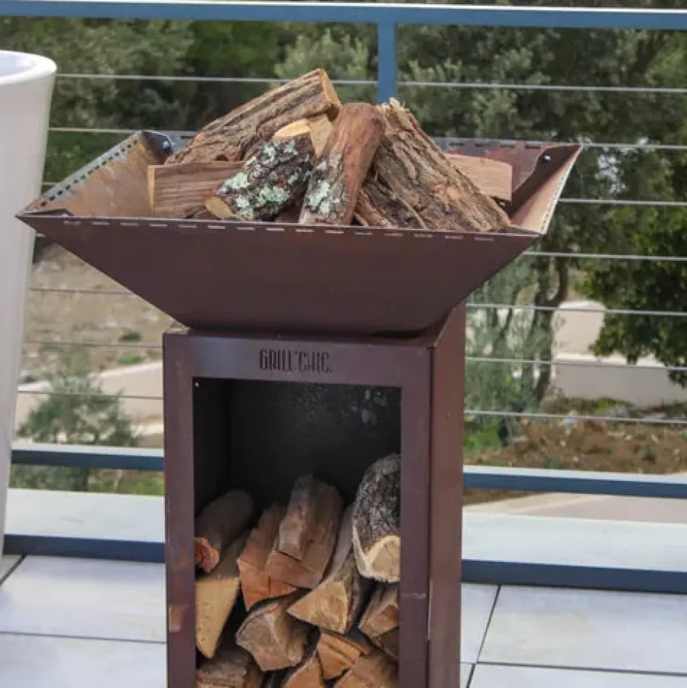 Bol à feu Cévenol Carré Acier CORTEN - GRILL CHIC