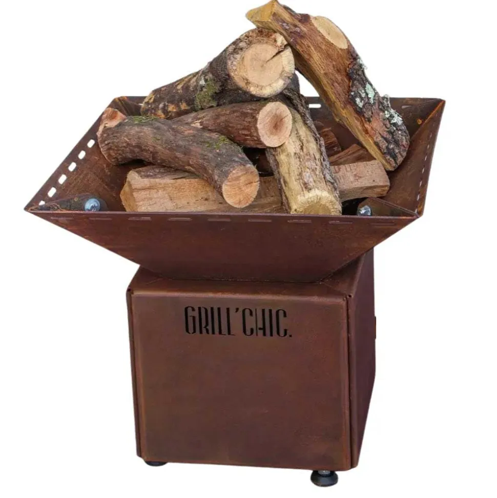Bol à feu mini Cévenol Carré Acier CORTEN - GRILL CHIC