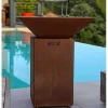 Brasero Auvergnat Carré 63 x 63 x 78 cm CORTEN - GRILL CHIC
