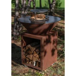Brasero Classique 83 x 90 cm CORTEN Double Cuve - GRILL CHIC