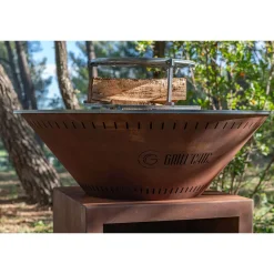 Brasero Classique 83 x 90 cm CORTEN Double Cuve - GRILL CHIC
