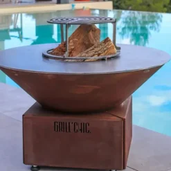 Brasero Mini Cévenol Rond Acier CORTEN - GRILL CHIC
