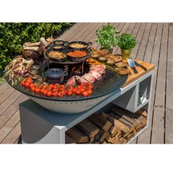 Brasero Traditionnel 80 x 90 cm ALU avec Grille OFFERTE - GRILL CHIC