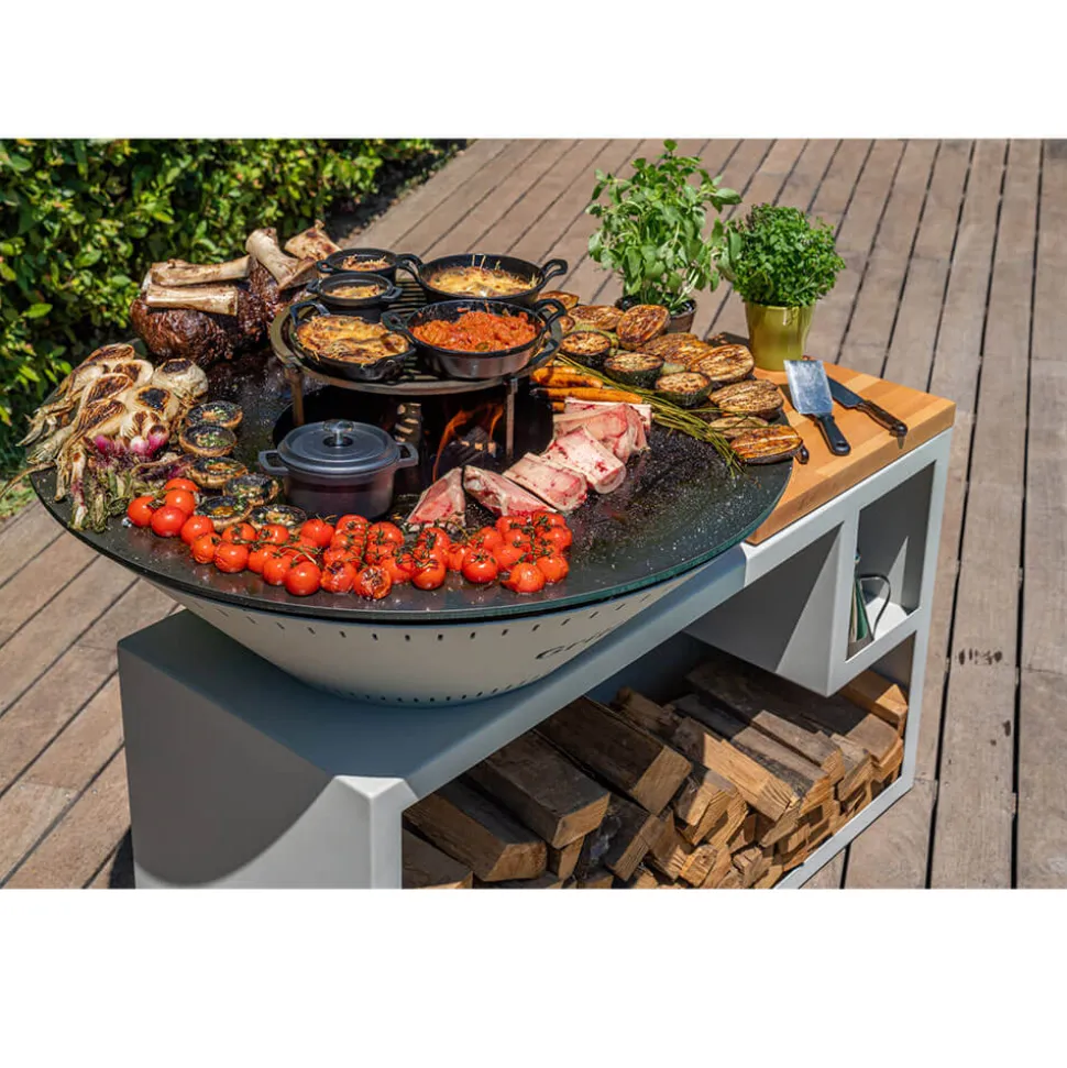 Brasero Traditionnel 100 x 90 cm ALU avec Grille OFFERTE - GRILL CHIC