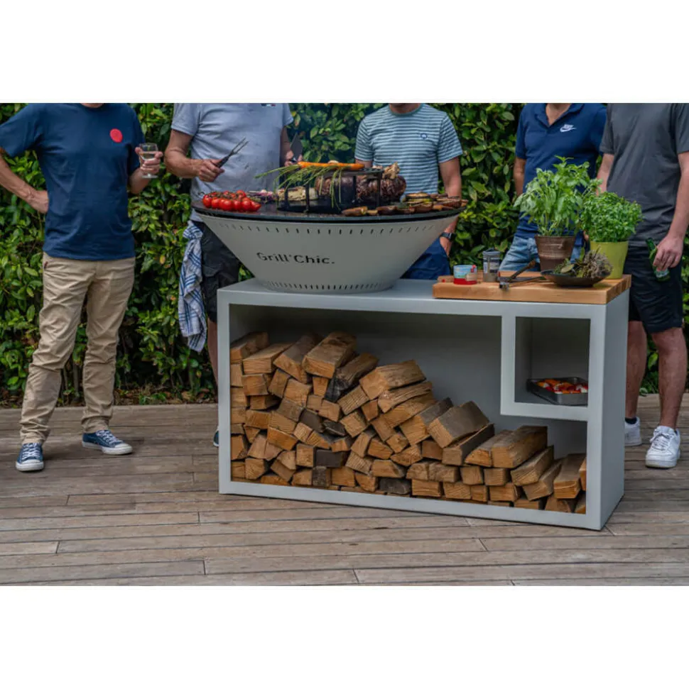 Brasero Traditionnel 100 x 90 cm ALU avec Grille OFFERTE - GRILL CHIC