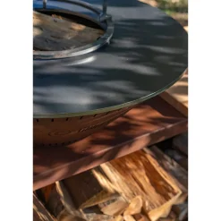Brasero Traditionnel 80 x 90 cm CORTEN Double Cuve - GRILL CHIC