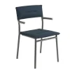 Chaise de jardin Oron avec accoudoir toile BeComfort - LAFUMA