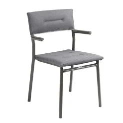 Chaise de jardin Oron avec accoudoir toile BeComfort - LAFUMA