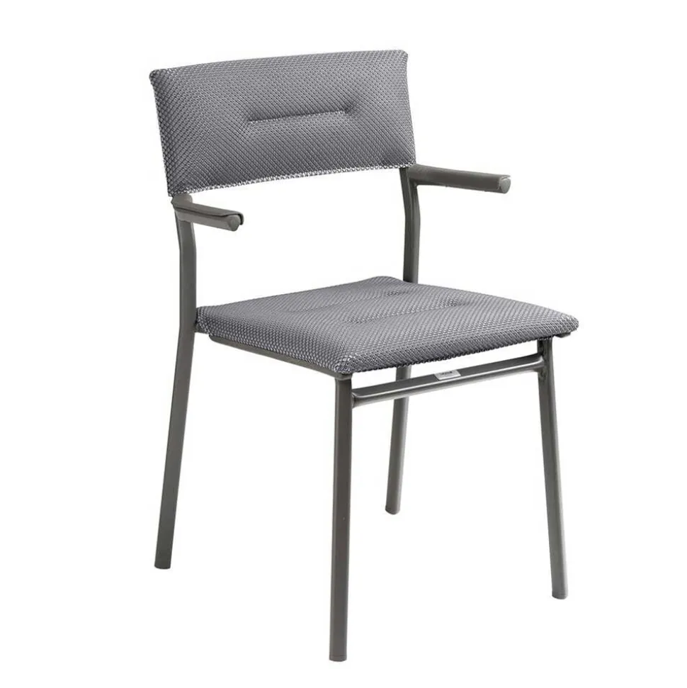 Chaise de jardin Oron avec accoudoir toile BeComfort - LAFUMA