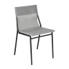 Chaise extérieure professionnelle structure noire Horizon - Toile Batyline Duo - LAFUMA