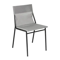 Chaise extérieure professionnelle structure noire Horizon - Toile Batyline Duo - LAFUMA
