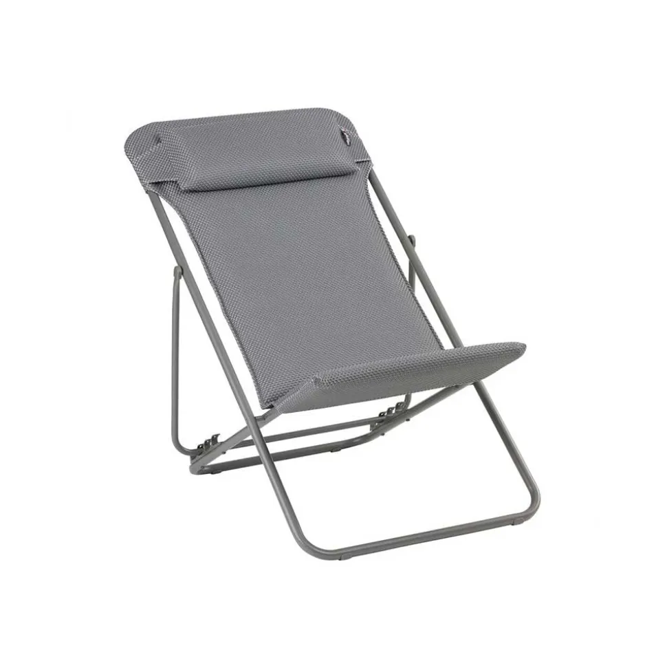 Chaise longue pliante compacte MAXI TRANSAT + toile BeComfort - LAFUMA
