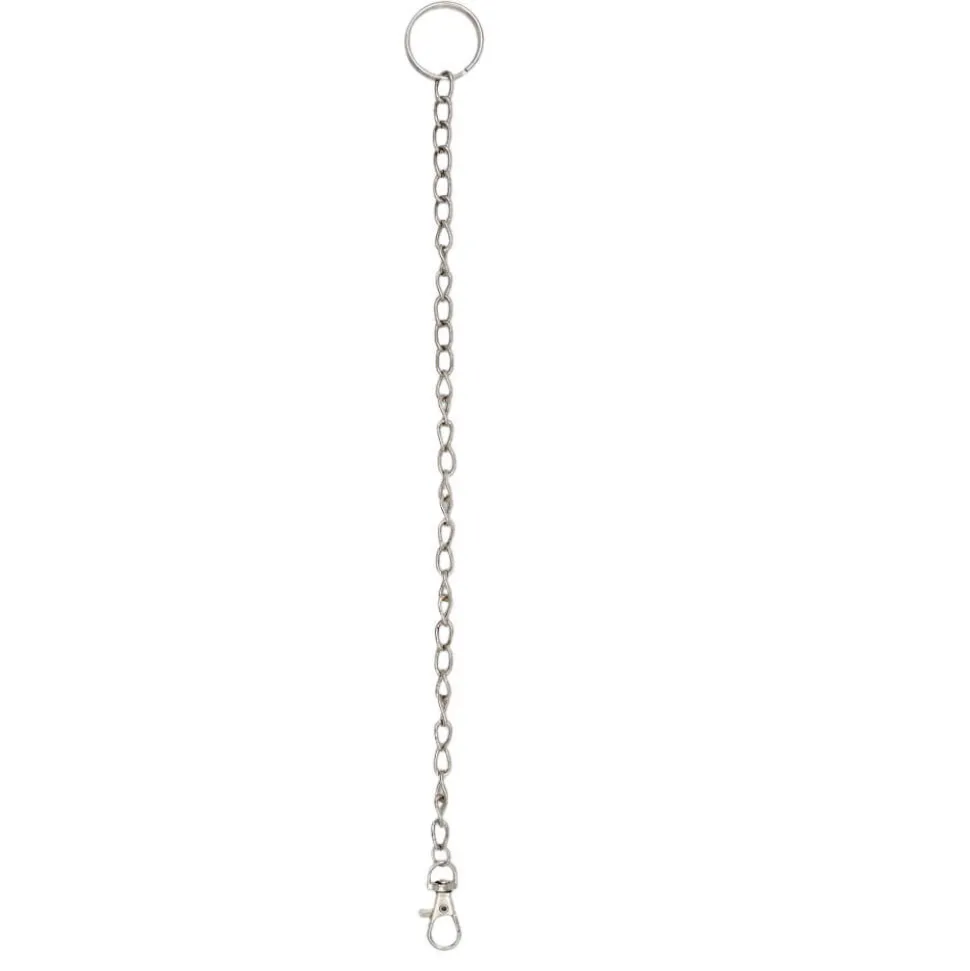 Chaîne acier nickelé avec attache 33 cm - Au Sabot