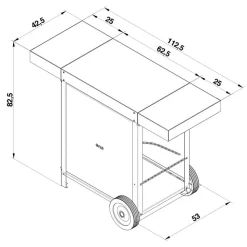 Chariot OSCAR inox pour plancha - ENO