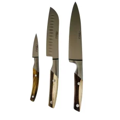 Coffret 3 couteaux de cuisine Le Thiers Pistachier - GOYON-CHAZEAU