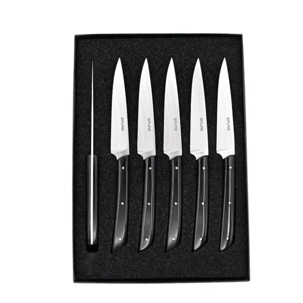 Coffret 6 couteaux Epure Noir - Au Sabot