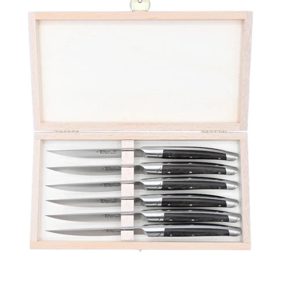 Coffret 6 Couteaux Le Thiers Avantage avec Manche Paperstone Mocha - GOYON-CHAZEAU
