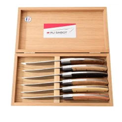 Coffret 6 couteaux Le Thiers Manches Panachés - Au Sabot