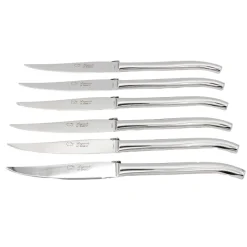 Coffret de 6 couteaux Laguiole Acier brillant - Au Sabot