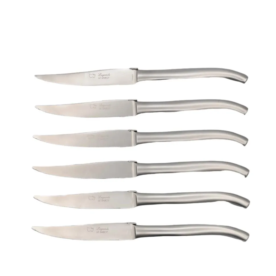 Coffret de 6 couteaux Laguiole Acier mat - Au Sabot
