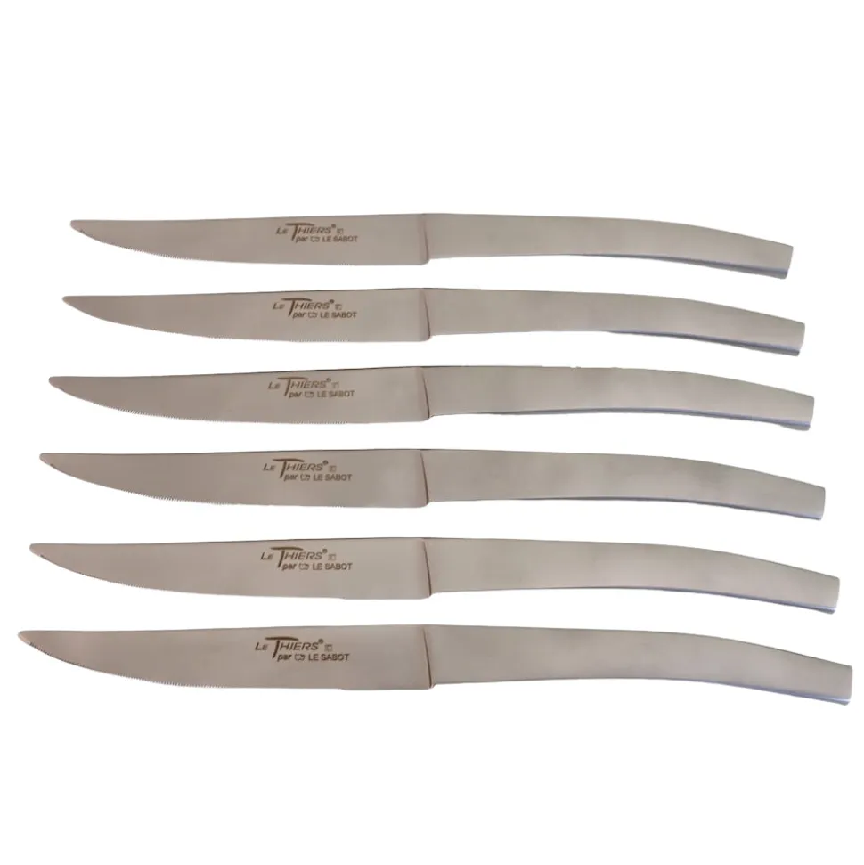 Coffret de 6 couteaux Le Thiers Acier Mat - Au Sabot