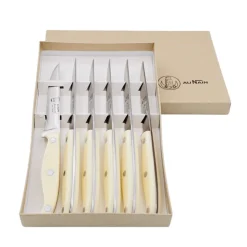 Coffret de 6 couteaux à Steak Bistronome Manche Ivoire - Au Nain