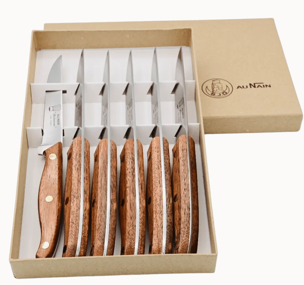 Coffret de 6 couteaux à Steak Bistronome Manche Palissandre - Au Nain