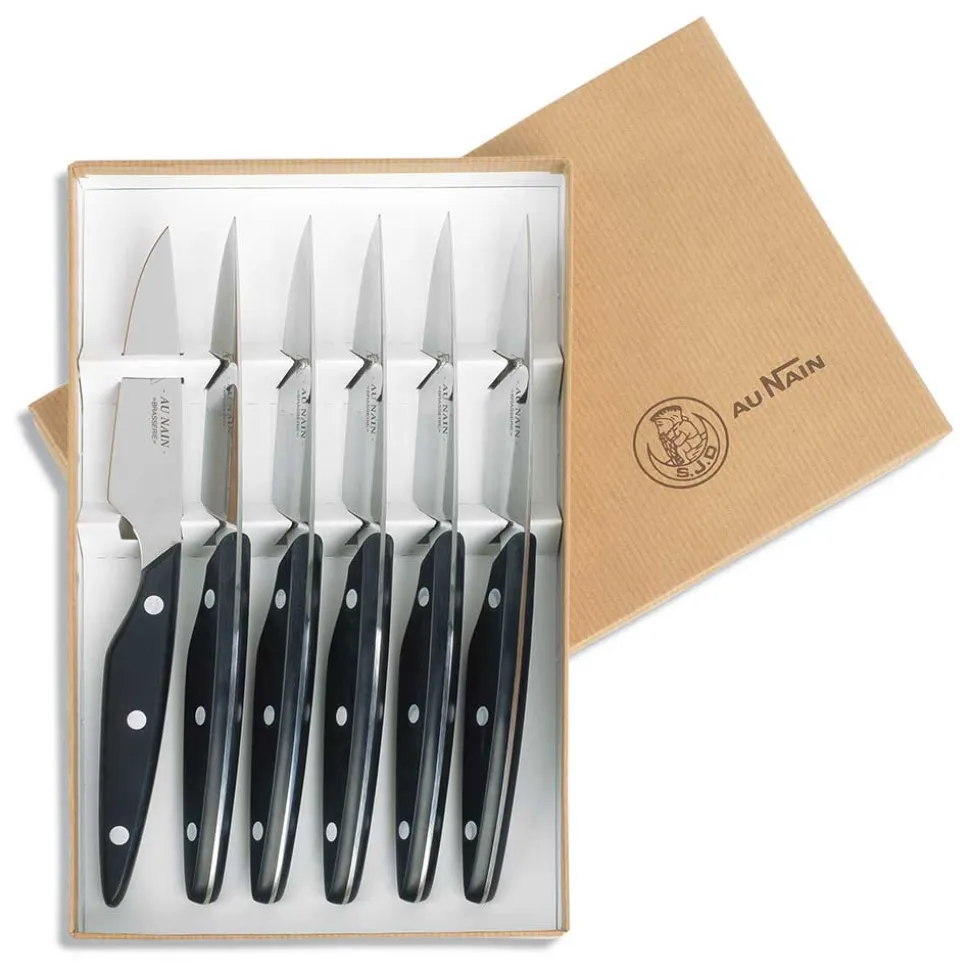 Coffret de 6 couteaux à steak Brasserie Lame unie - Au Nain
