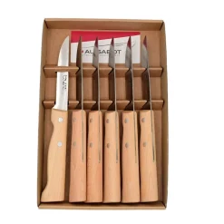 Coffret de 6 Couteaux à Steak manche bois - Au Sabot
