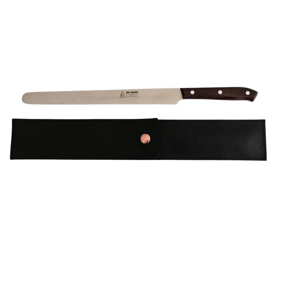 Couteau jambon manche palissandre avec étui en cuir OFFERT - AU NAIN