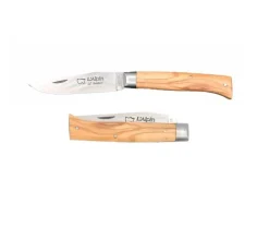 Couteau Pliant Alpin avec Mitre et Manche en bois d'Olivier - Au Sabot