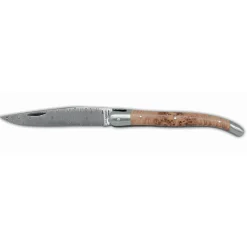 Couteau pliant Laguiole Prestige Lame Damas Manche Peuplier - Au Sabot