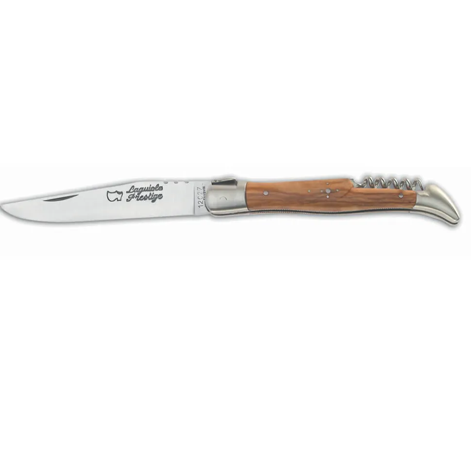 Couteau pliant Laguiole Prestige Bois d'Olivier Acier Forgé - Au Sabot