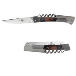 Couteau pliant Saint Vincent Cep de Vigne avec Etui en cuir OFFERT - GOYON-CHAZEAU