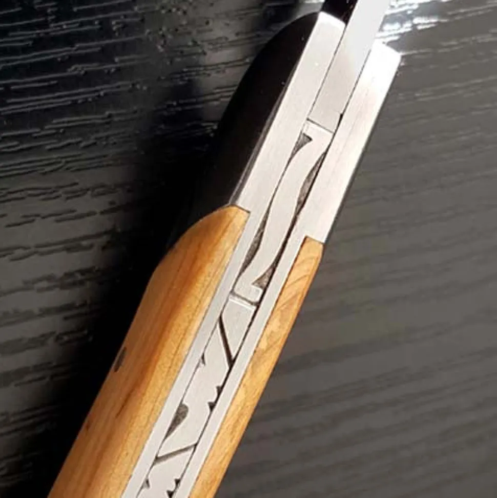 Couteau pliant Styl'Ver avec tire-bouchon et Etui en cuir OFFERT - GOYON-CHAZEAU