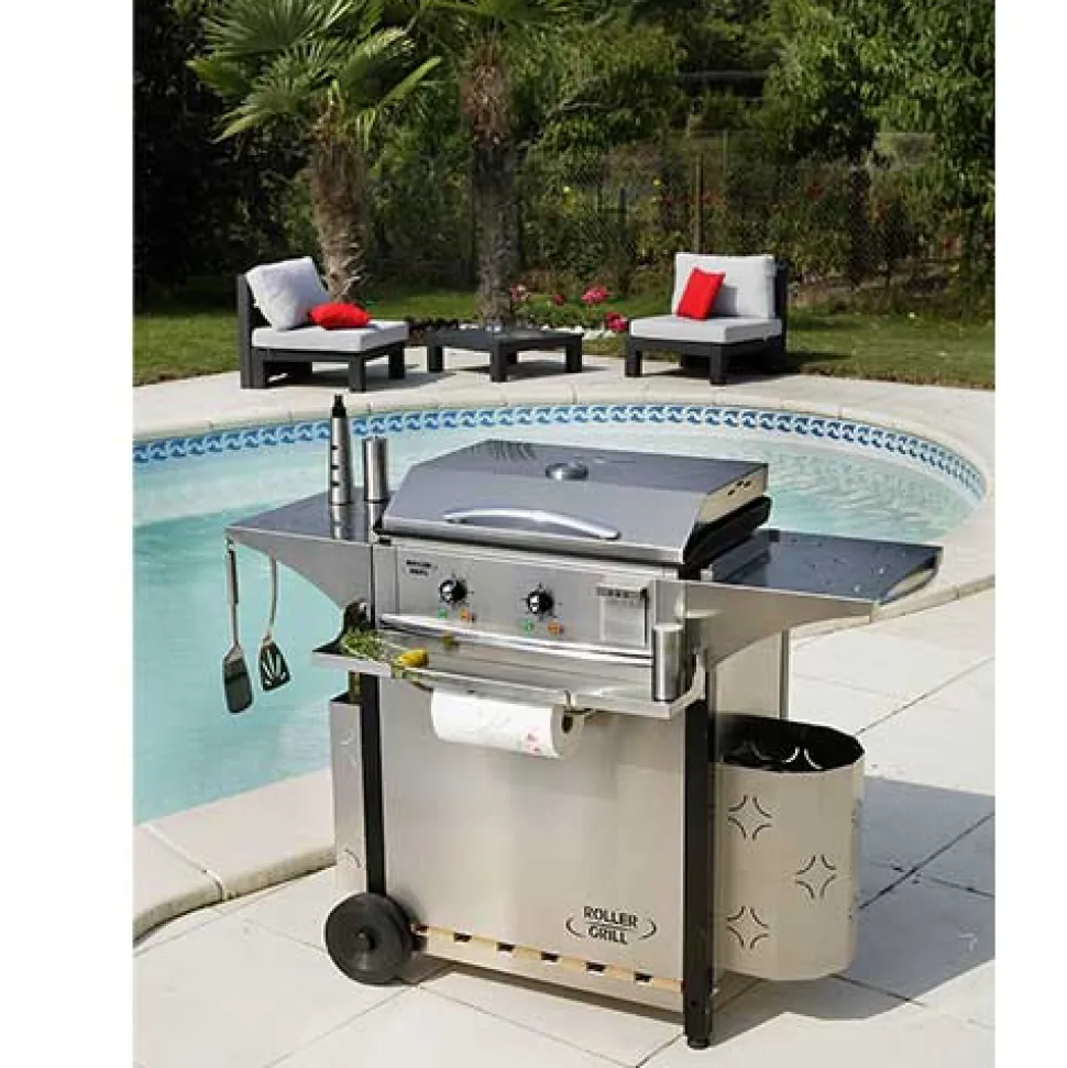 Couvercle inox à charnière pour plancha 600 – ROLLER GRILL
