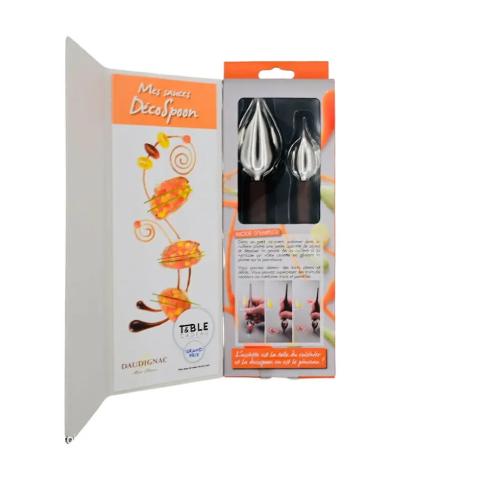 Cuillère Plume inox pour dressage assiette - Daudignac