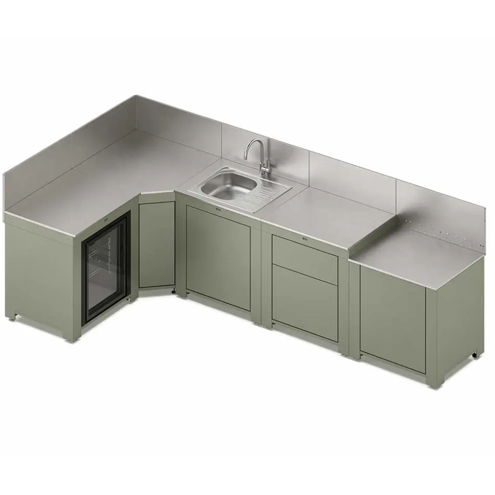 Cuisine COMFORT 5 Modules Vert Sauge - ENO