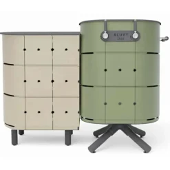 Cuisine Duo MARCEL Charbon + meuble JEAN - ALUVY