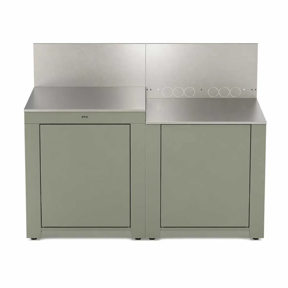 Cuisine Essential 2 Modules Vert Sauge - ENO
