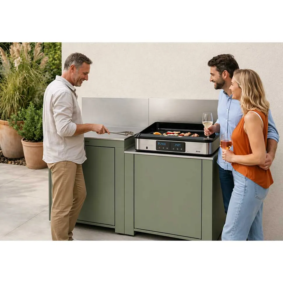 Cuisine Essential 2 Modules Vert Sauge - ENO