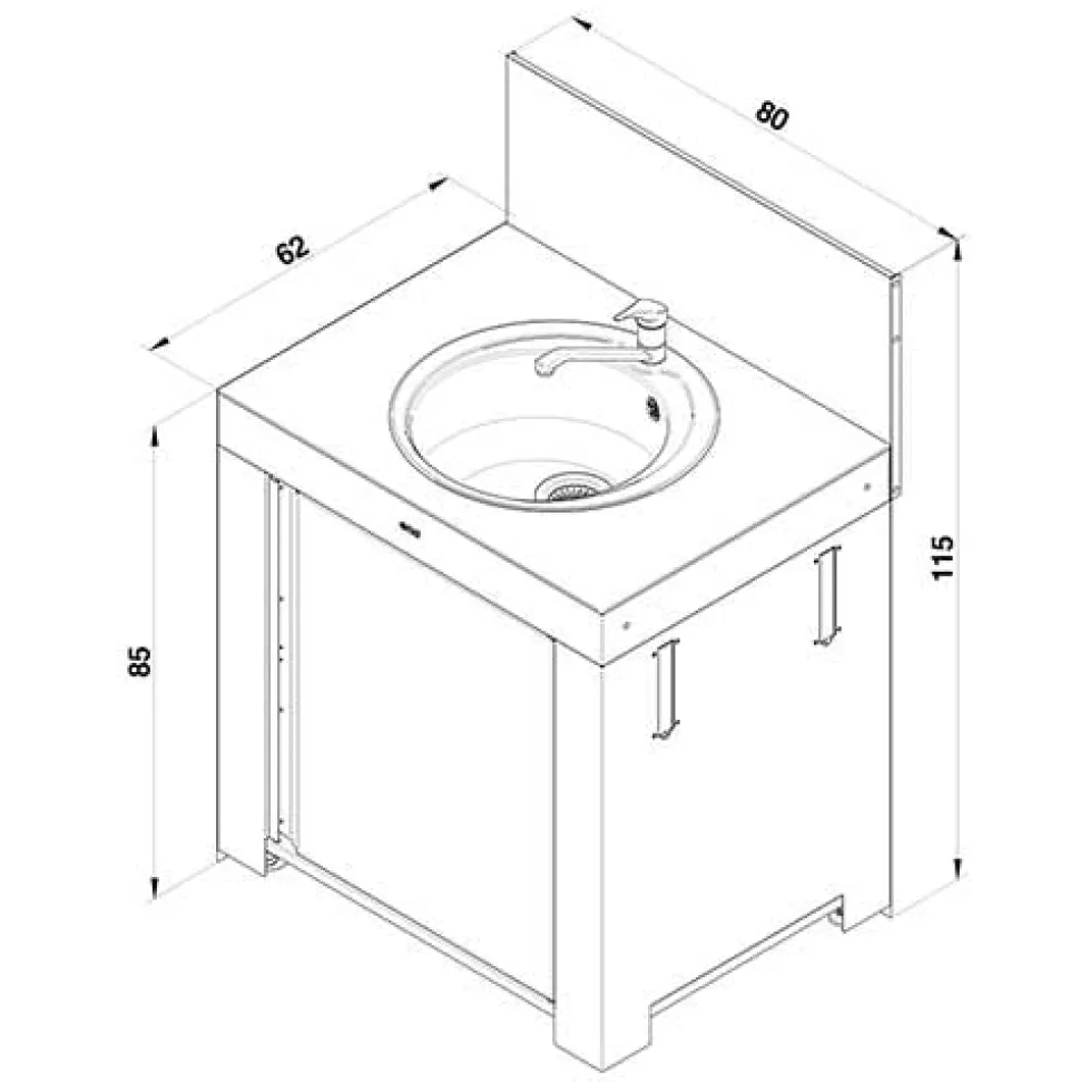 Cuisine 3 Modules Inox Accessoires OFFERTS - ENO