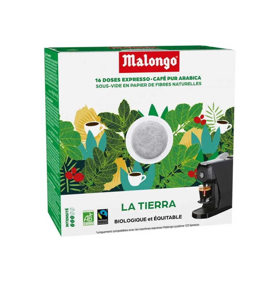 Dosettes de café Bio La Tierra - Machine EOH - MALONGO