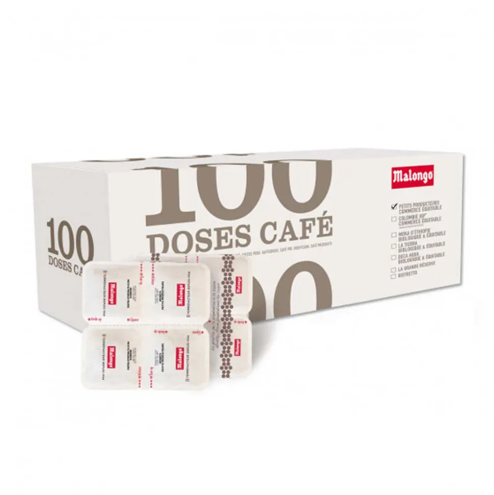 100 Dosettes de café Les Petits Producteurs- Machine EOH - MALONGO