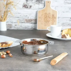 Ensemble de 4 Casseroles inox Casteline avec 2 poignées INCLUSES - CRISTEL