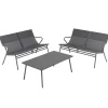 Ensemble table basse et 2 banquettes Gris - LAFUMA